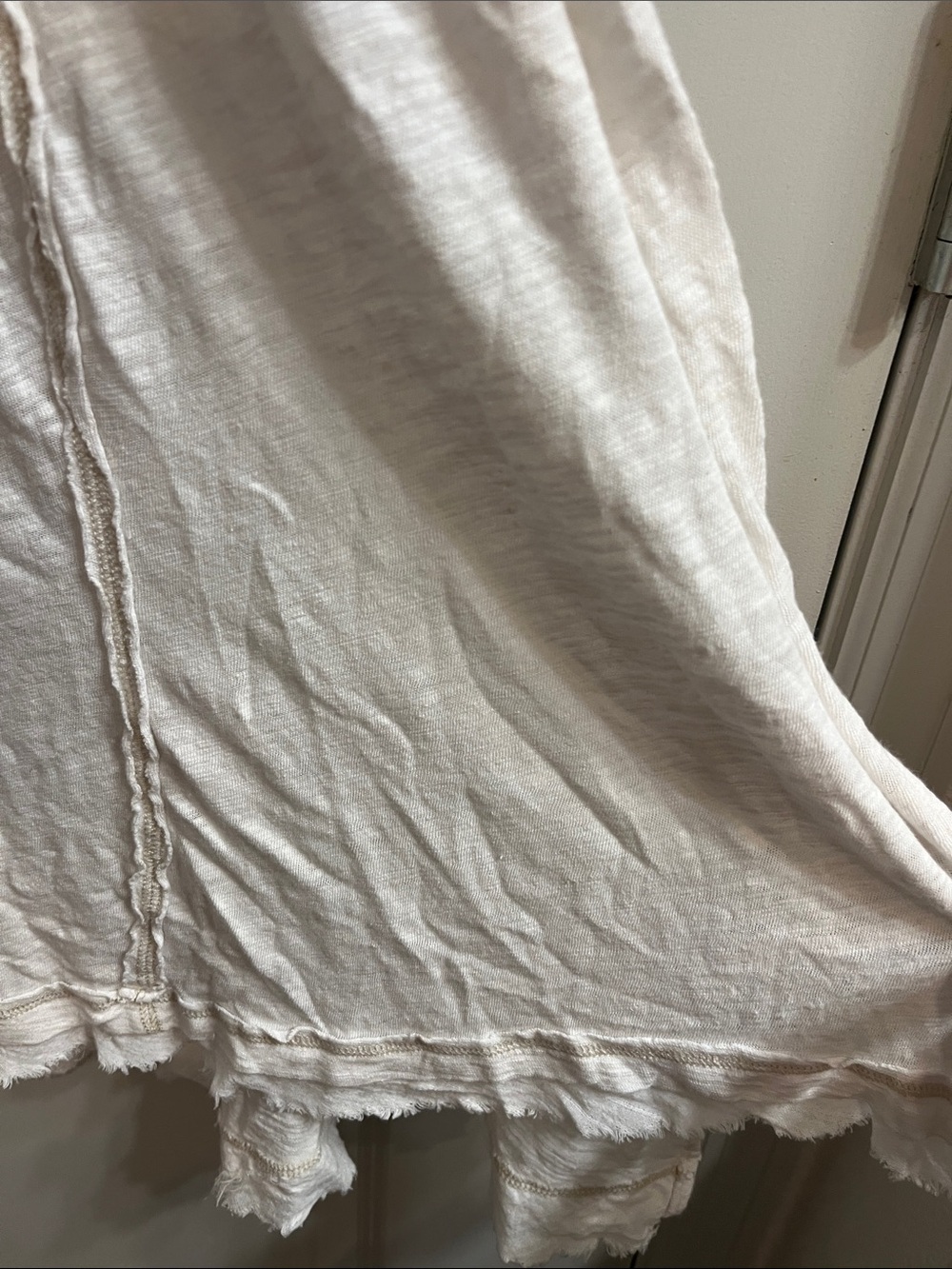 Free People Cream Button-Front Peasant Tunic - Picture 7 of 16